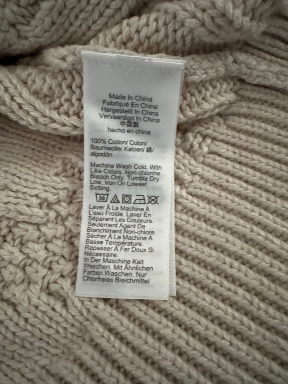 J. Crew Men's Cable Shawl Collar Cardigan - Cream - Picture 5 of 7